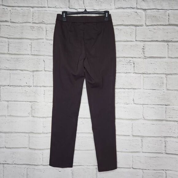 J.Jill Ponte Pull On Slim-Leg Relaxed Fit Solid Dress Pants Brown Extra Small - Picture 5 of 9
